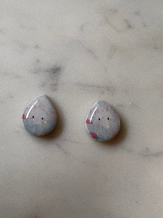 Easter Transfer Teardrop Stud