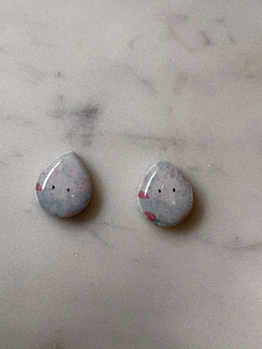 Easter Transfer Teardrop Stud