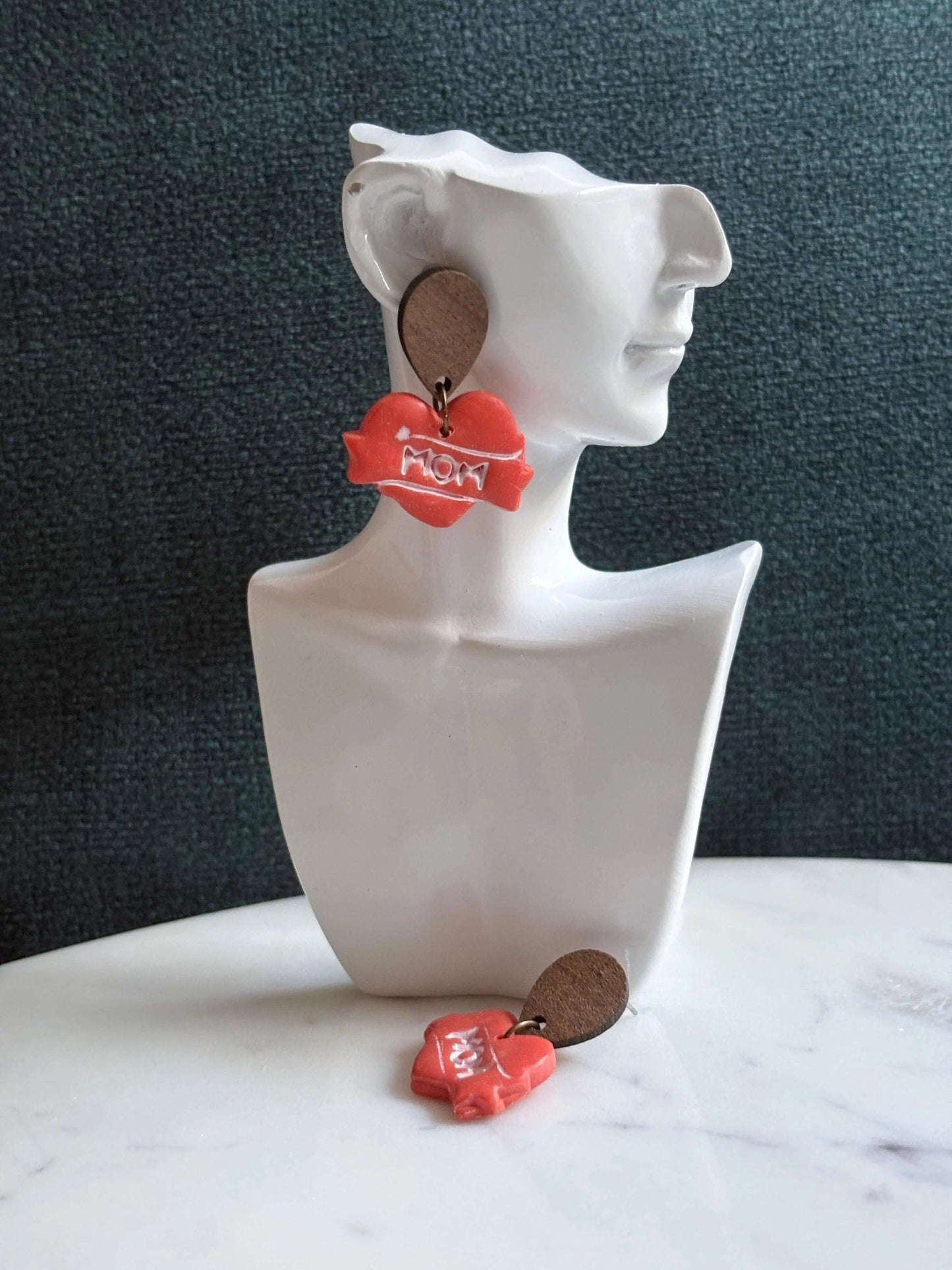 Mother’s Day – Mumma Love (Coral) - Dangle Earrings