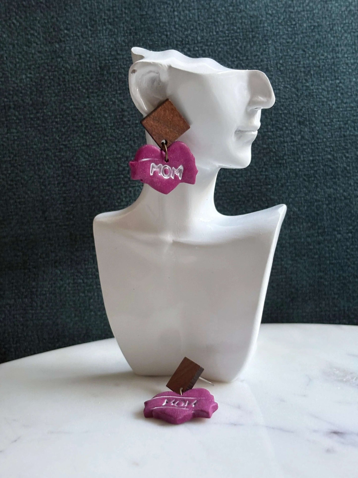 Mother’s Day – Mumma Love (Plum) - Dangle Earrings