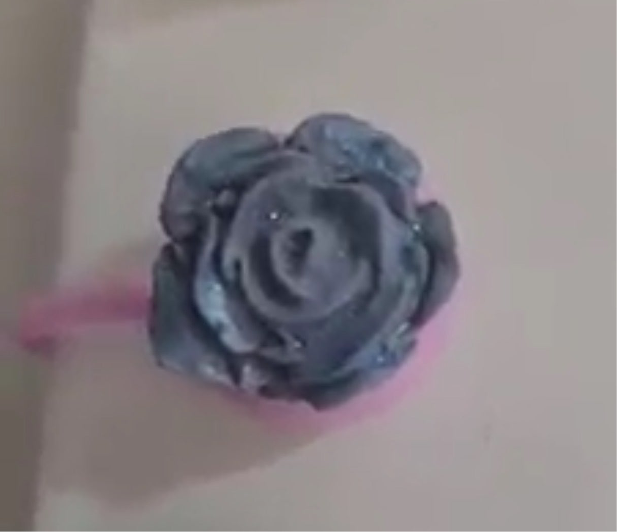 Thick Straw Cover Caps - Light Blue Sparkle Rose