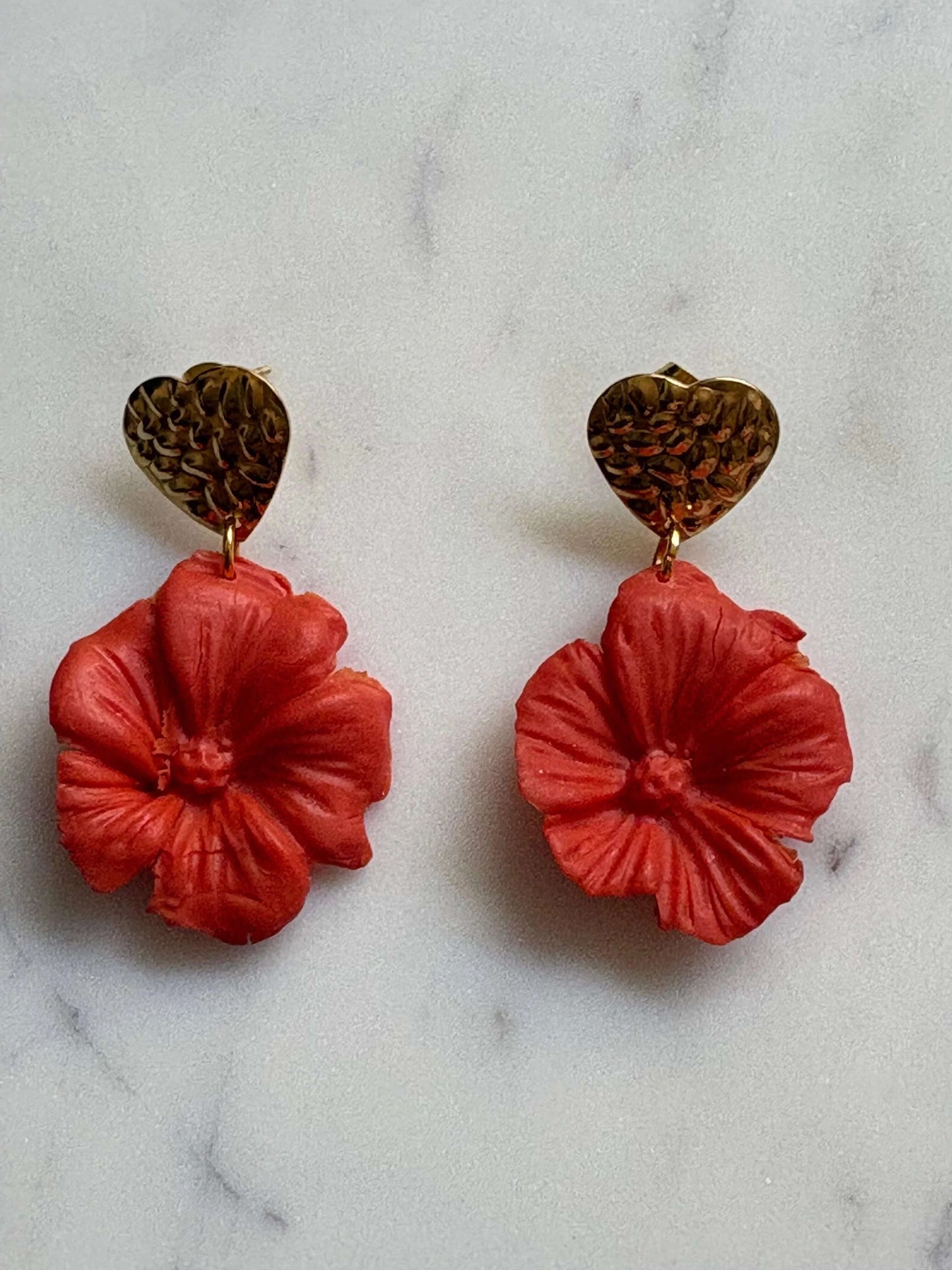 Mother’s Day – Blooming Heart – Sunset Cluster - Gold Stud Earrings