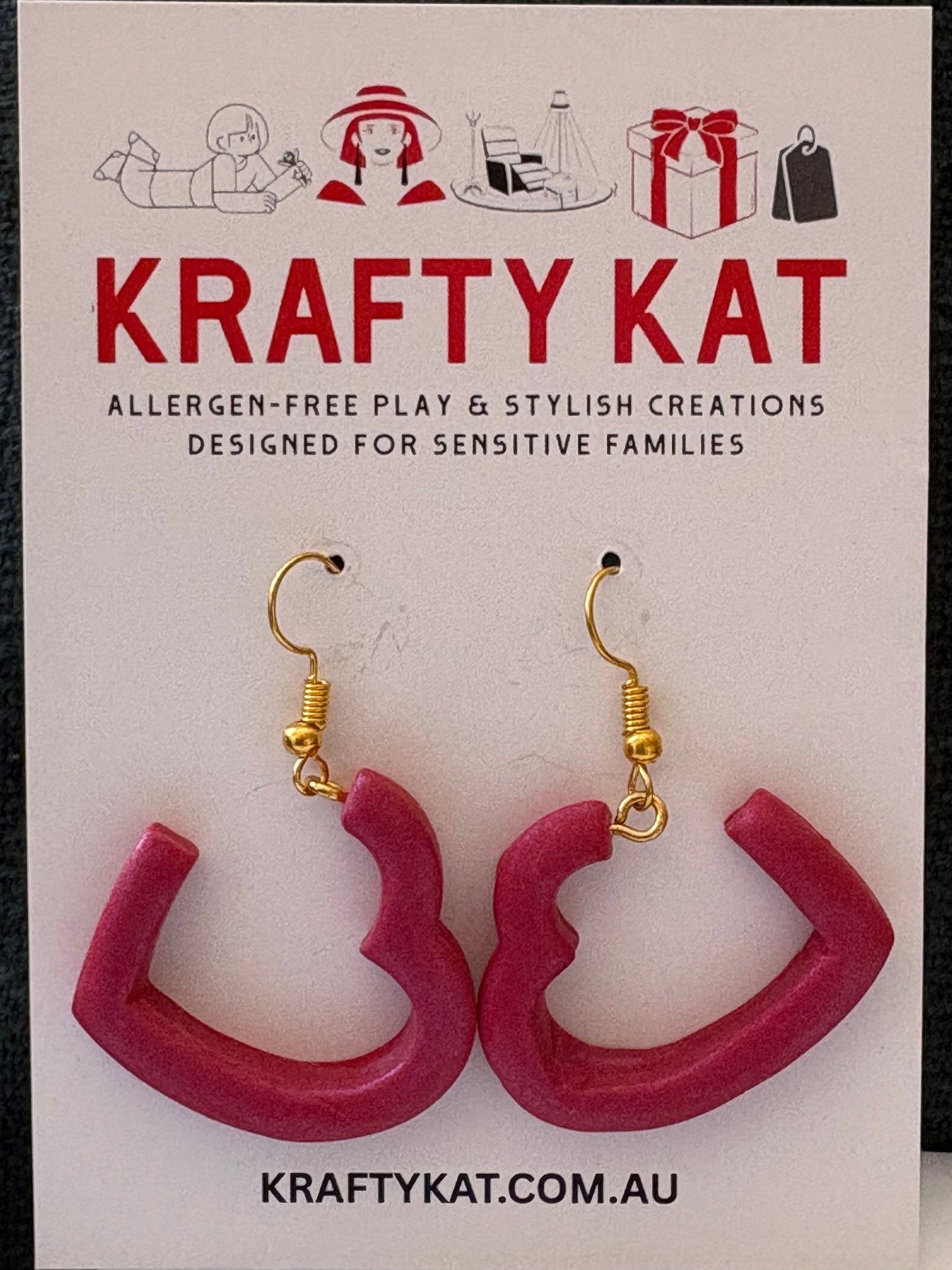 Open Heart Hook Earrings