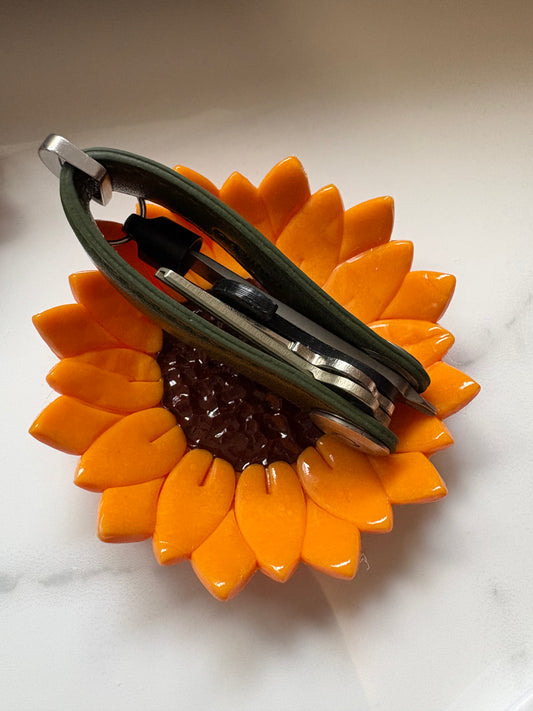 Sunflower Raised Trinket Tray