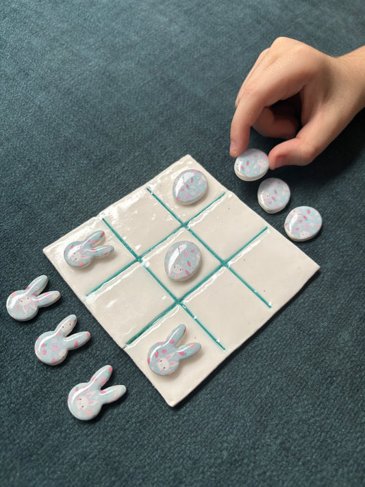 🐰 Easter Bunny Tic Tac Toe Set