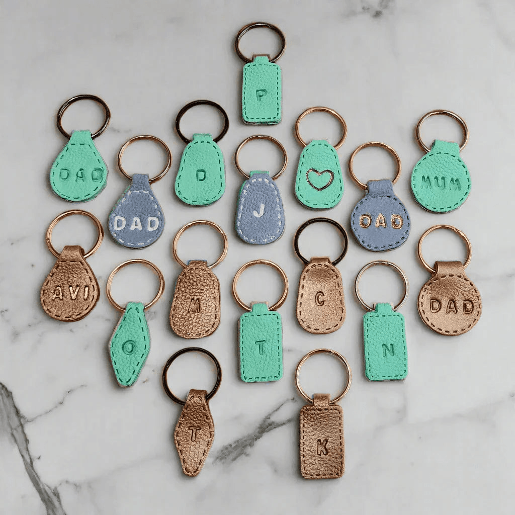 Leather-Look Keyrings - Krafty Kat