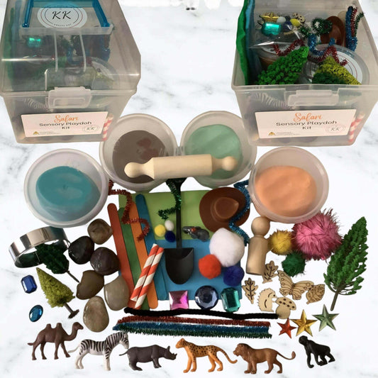 Safari Sensory Playdoh Kit - Krafty Kat
