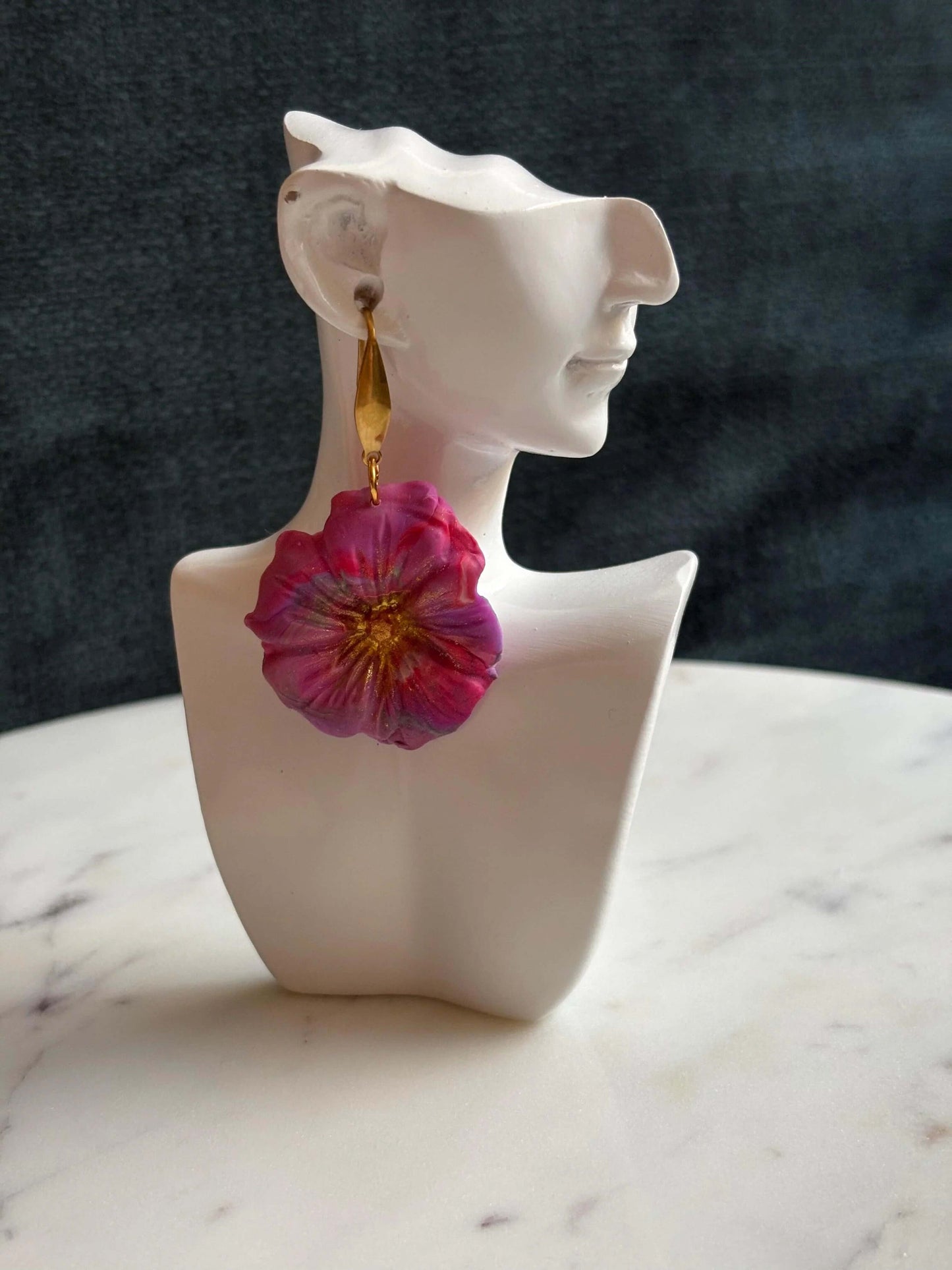 Mother’s Day – Wildfire Dream – Golden Cluster - Gold Teardrop Dangle Hook Earrings