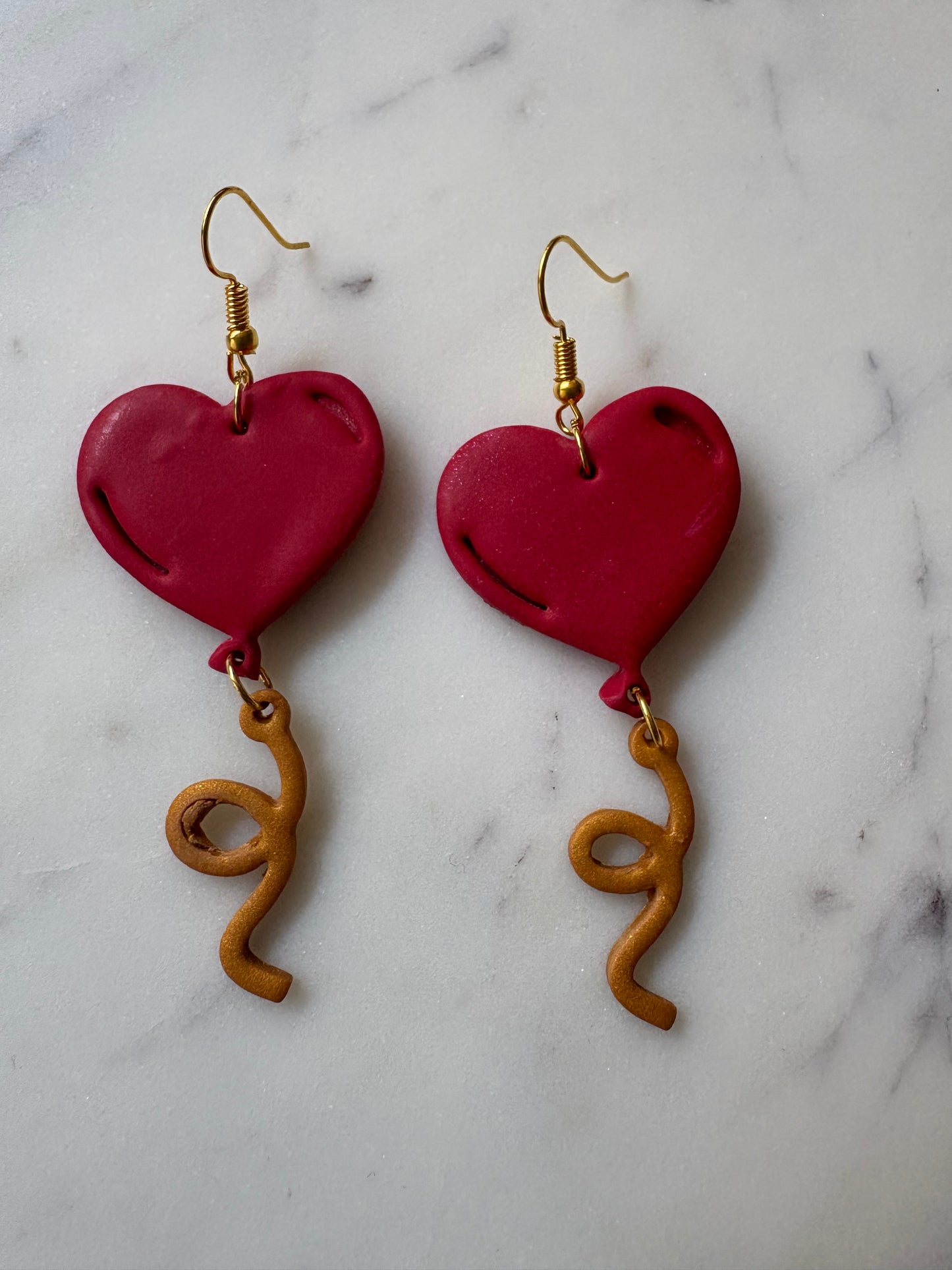 Balloon Heart Hook Earrings