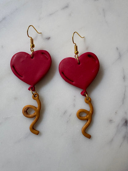 Balloon Heart Hook Earrings