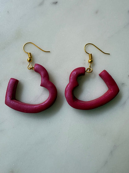 Open Heart Hook Earrings