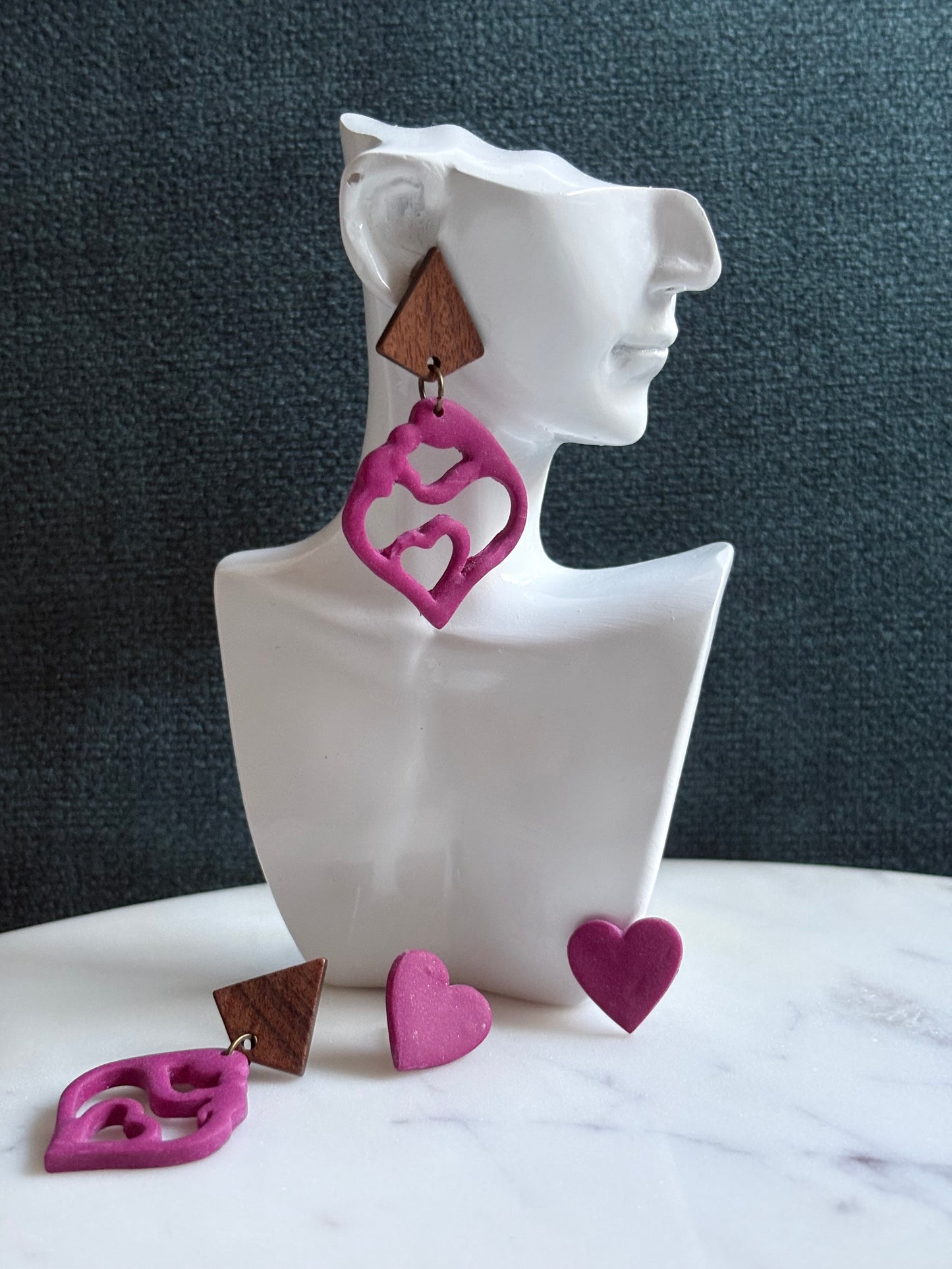 Mummy & Me – Sweetheart Plum - Dangle  Earrings