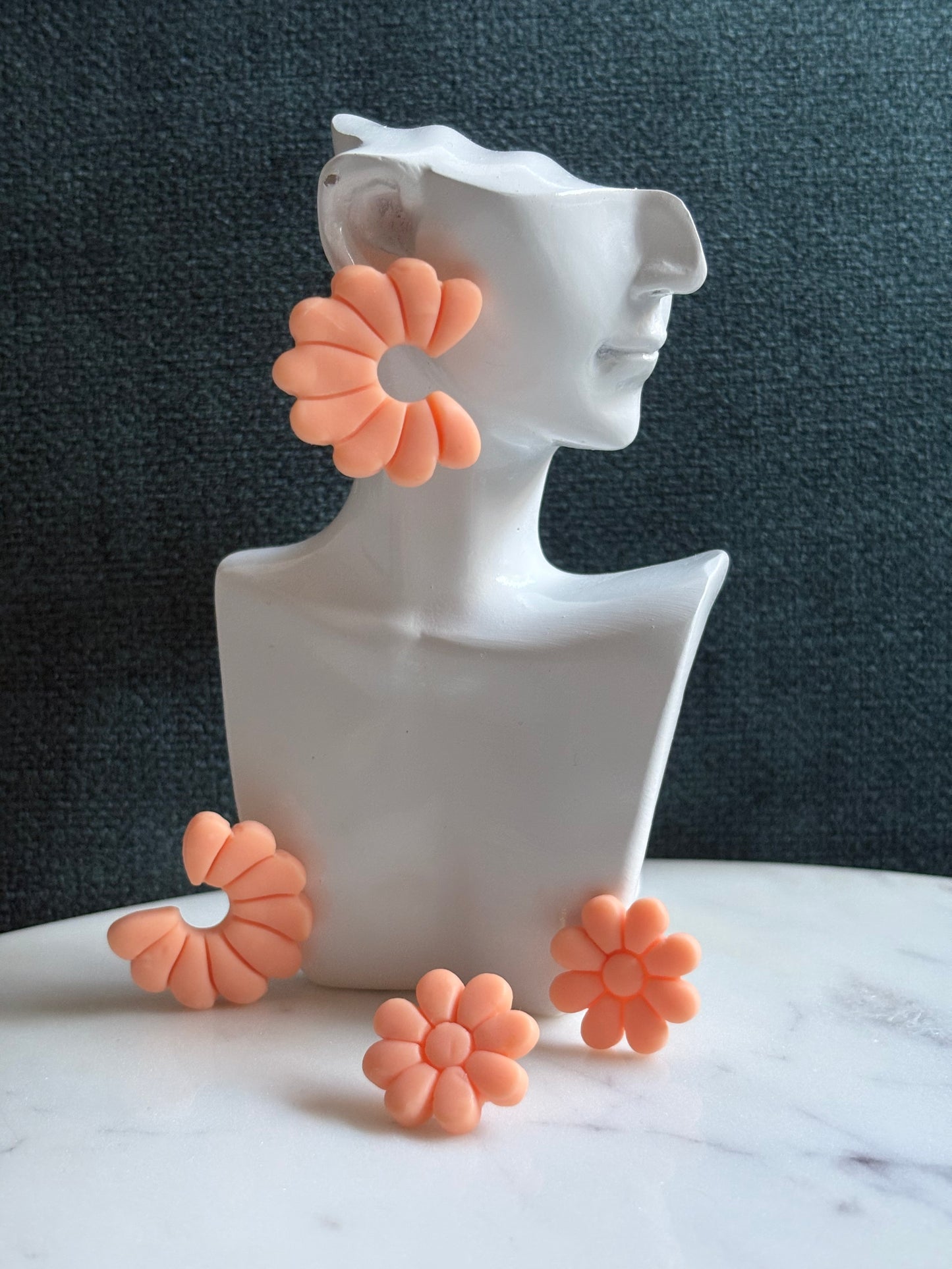 Mummy & Me – Peach Petal - Stud Earrings