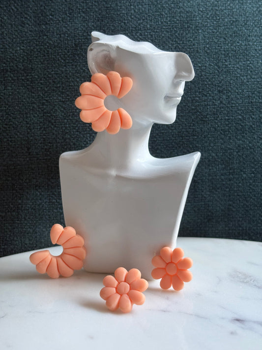 Mummy & Me – Peach Petal - Stud Earrings