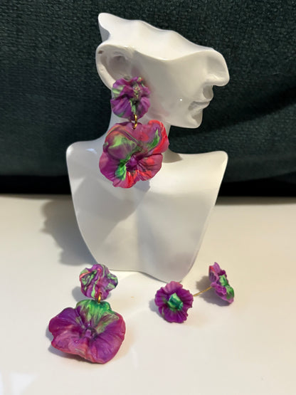 Mummy & Me – Wildfire Dream - Dangle Stud Earrings