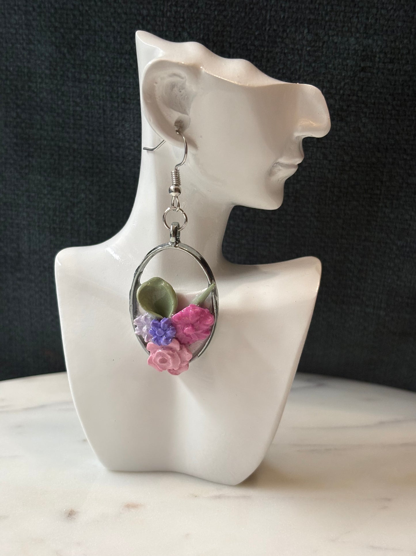 Mother’s Day – Petal Drop – Morning Garden - Silver Dangle Earrings