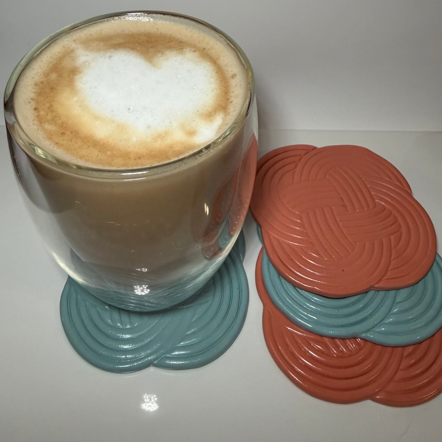 Sky Blue Woven Coasters