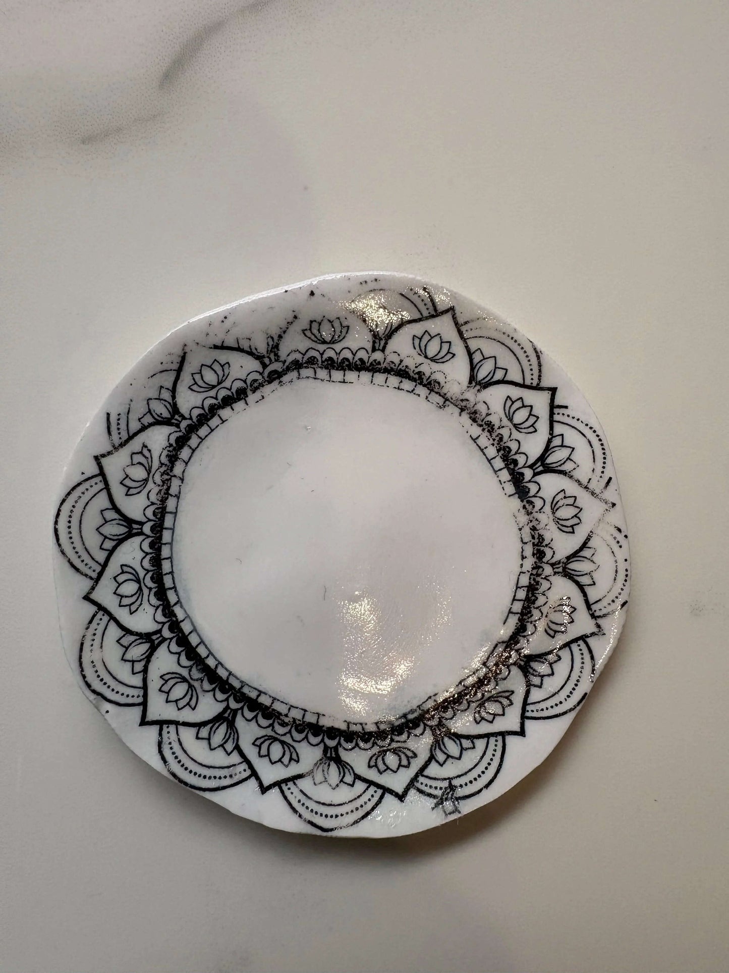 Mini Black & White Transfer Trinket Tray