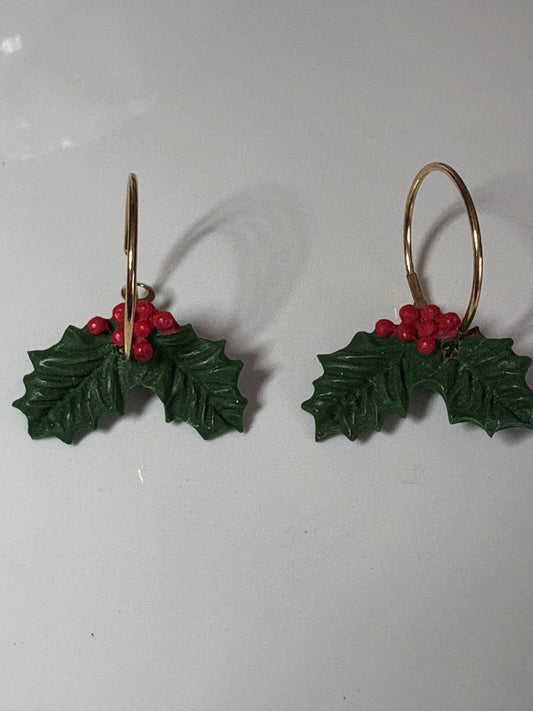 Christmas Holly Hoops