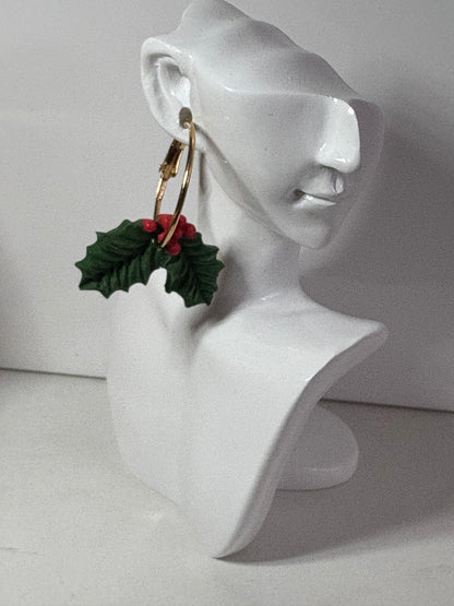 Christmas Holly Hoops