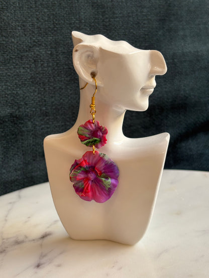 Mother’s Day – Wildfire Dream - Cluster Dangle Hoop Earrings