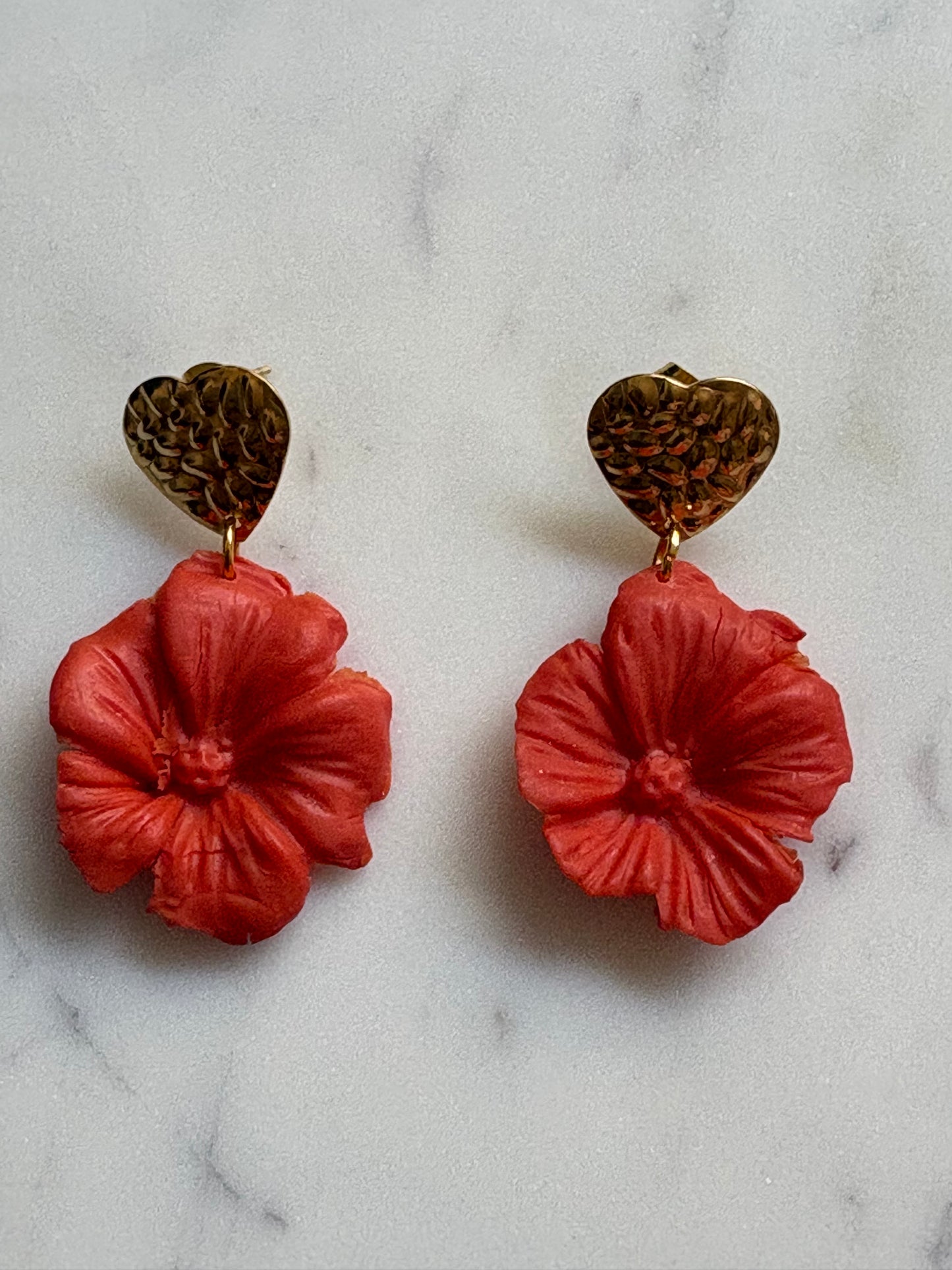 Mother’s Day – Blooming Heart – Sunset Cluster - Gold Stud Earrings
