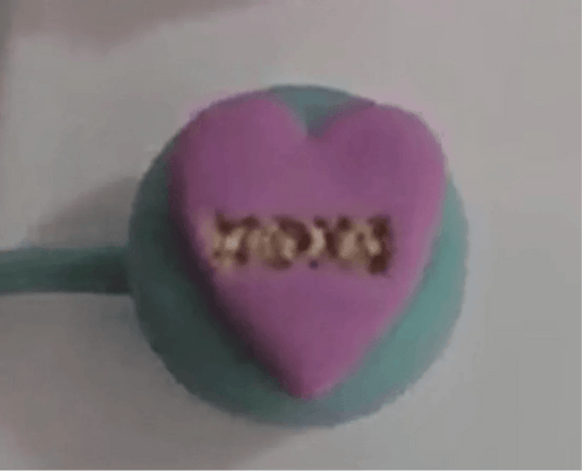 Thick Straw Cover Caps - Light Maeve Heart with XOXO