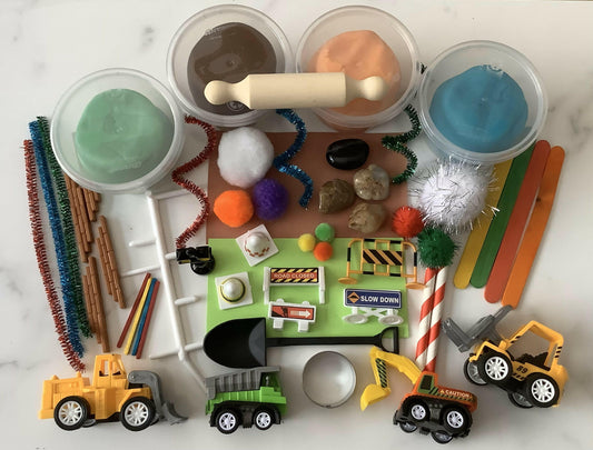 Construction Sensory Playdoh Kit - Krafty Kat