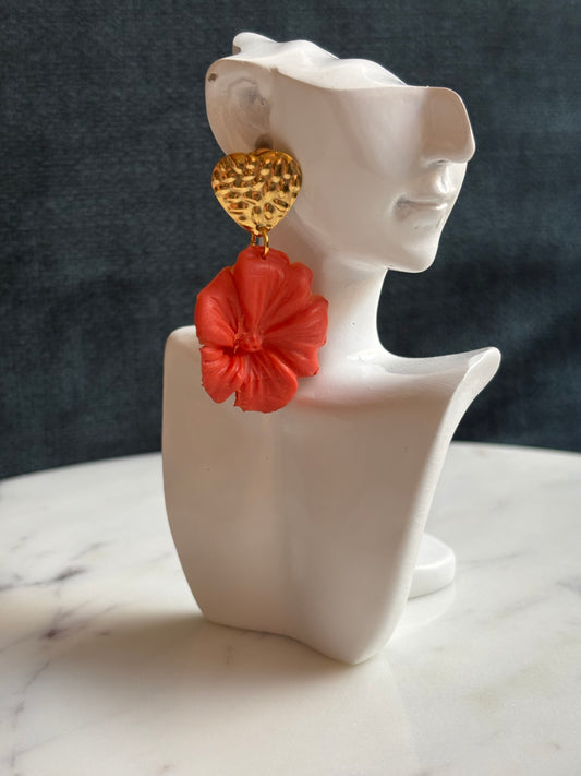 Mother’s Day – Blooming Heart – Sunset Cluster - Gold Stud Earrings
