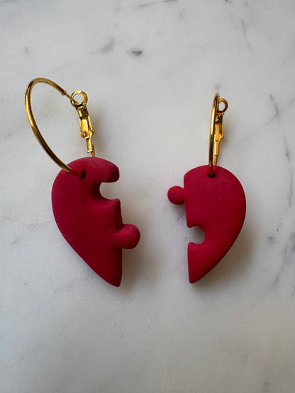Heart Puzzle Hoops