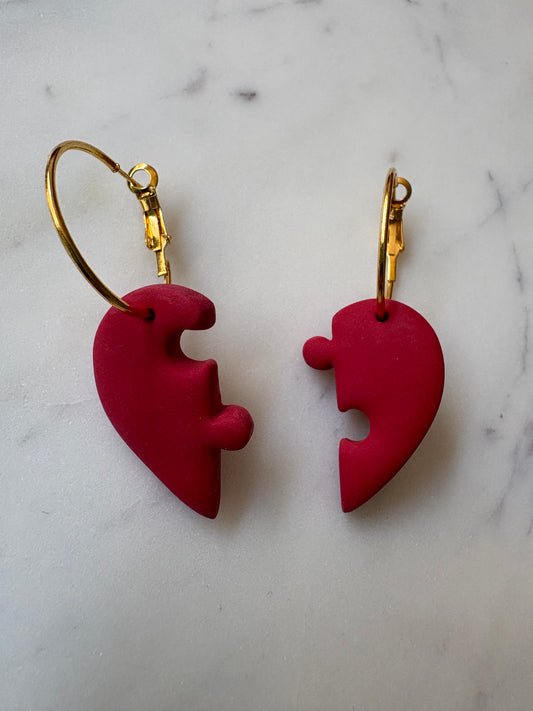 Heart Puzzle Hoops