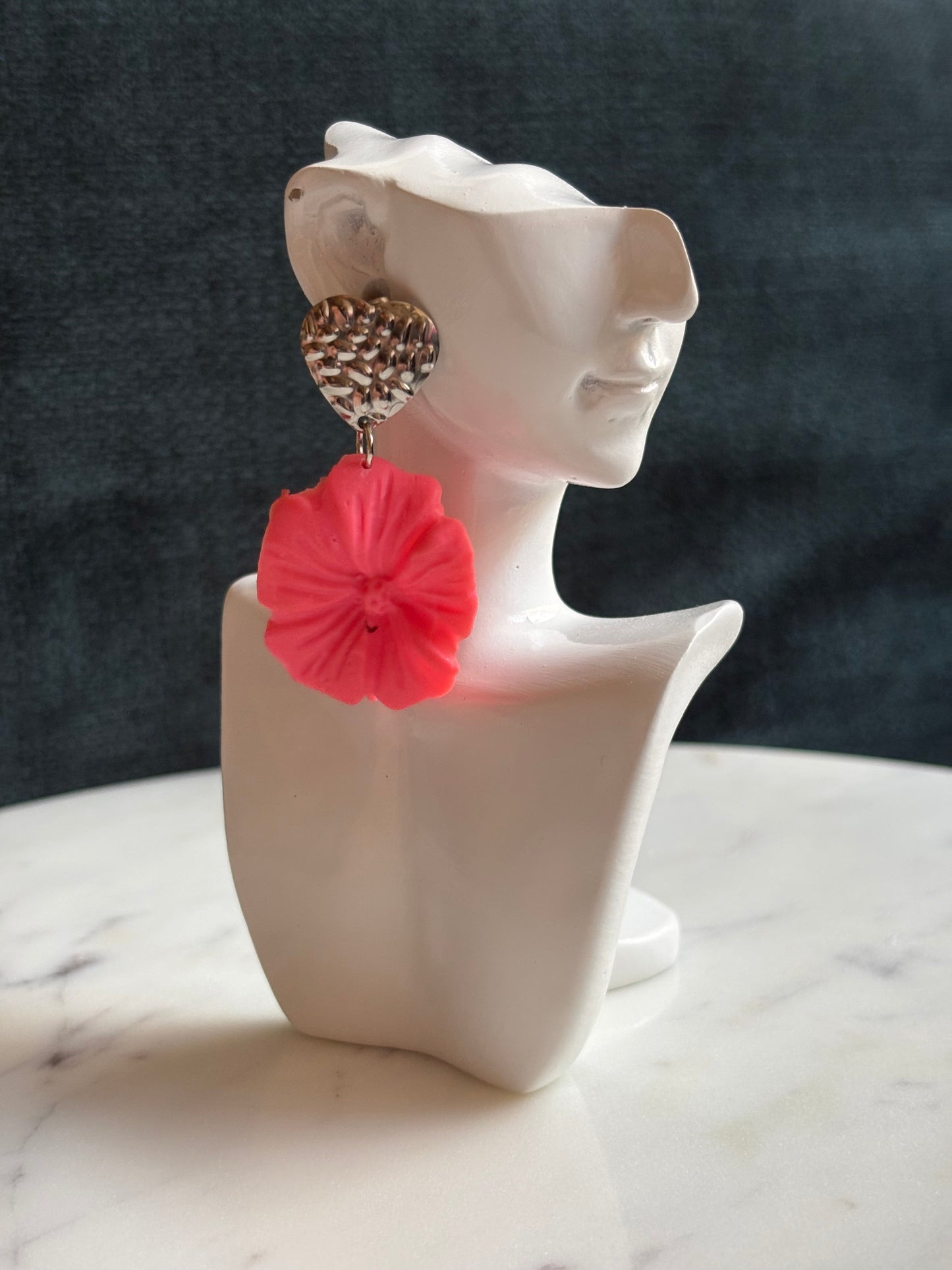 Mother’s Day – Blooming Heart – Blush Cluster - Silver Stud Earrings