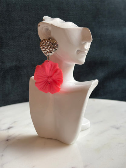 Mother’s Day – Blooming Heart – Blush Cluster - Silver Stud Earrings