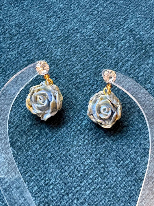 Mother’s Day – Morning Rose - Round Crystal Stud Earrings