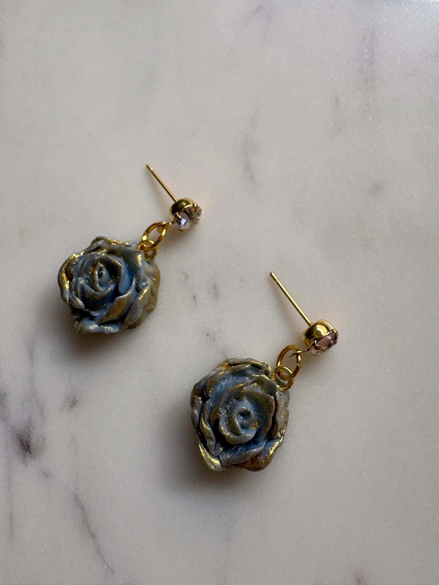 Mother’s Day – Morning Rose - Round Crystal Stud Earrings