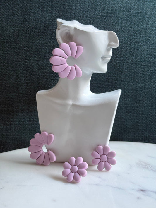 Mummy & Me – Lavender Bloom - Stud Earrings
