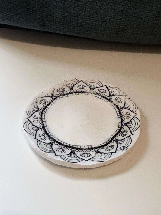Mini Black & White Transfer Trinket Tray