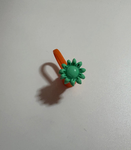 Light Green Sunflower Thin Straw Cover Cap