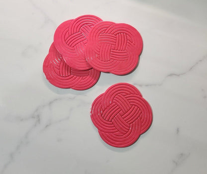 Fushia Pink Woven Coasters