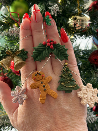 Classic Christmas Glass Charms