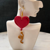 Balloon Heart Hook Earrings
