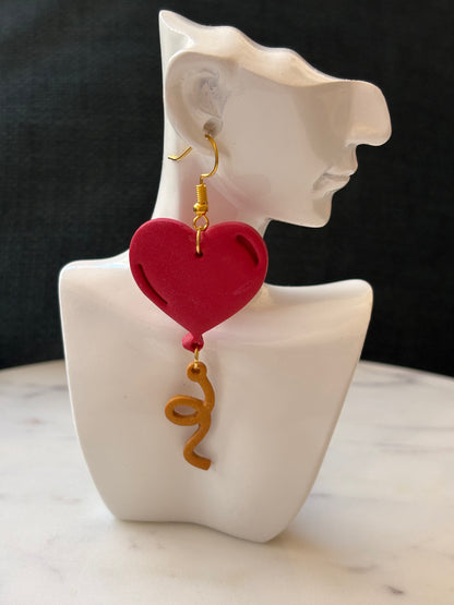 Balloon Heart Hook Earrings