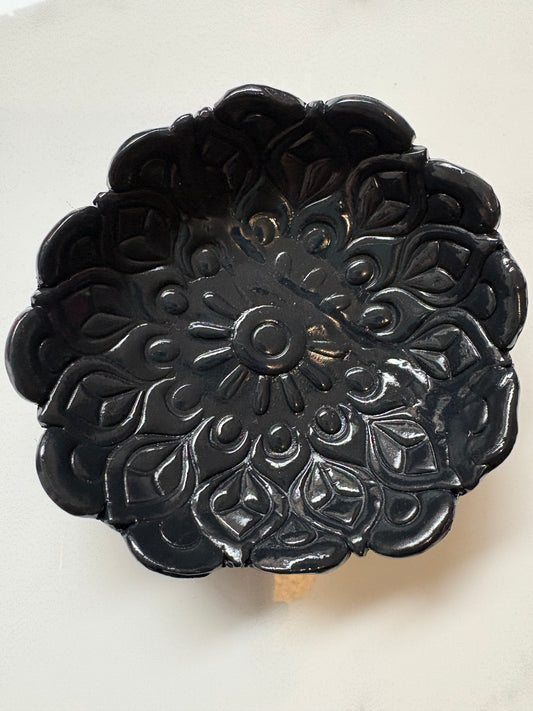 Black Mandala Trinket Tray