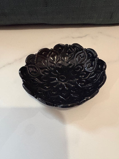 Black Mandala Trinket Tray