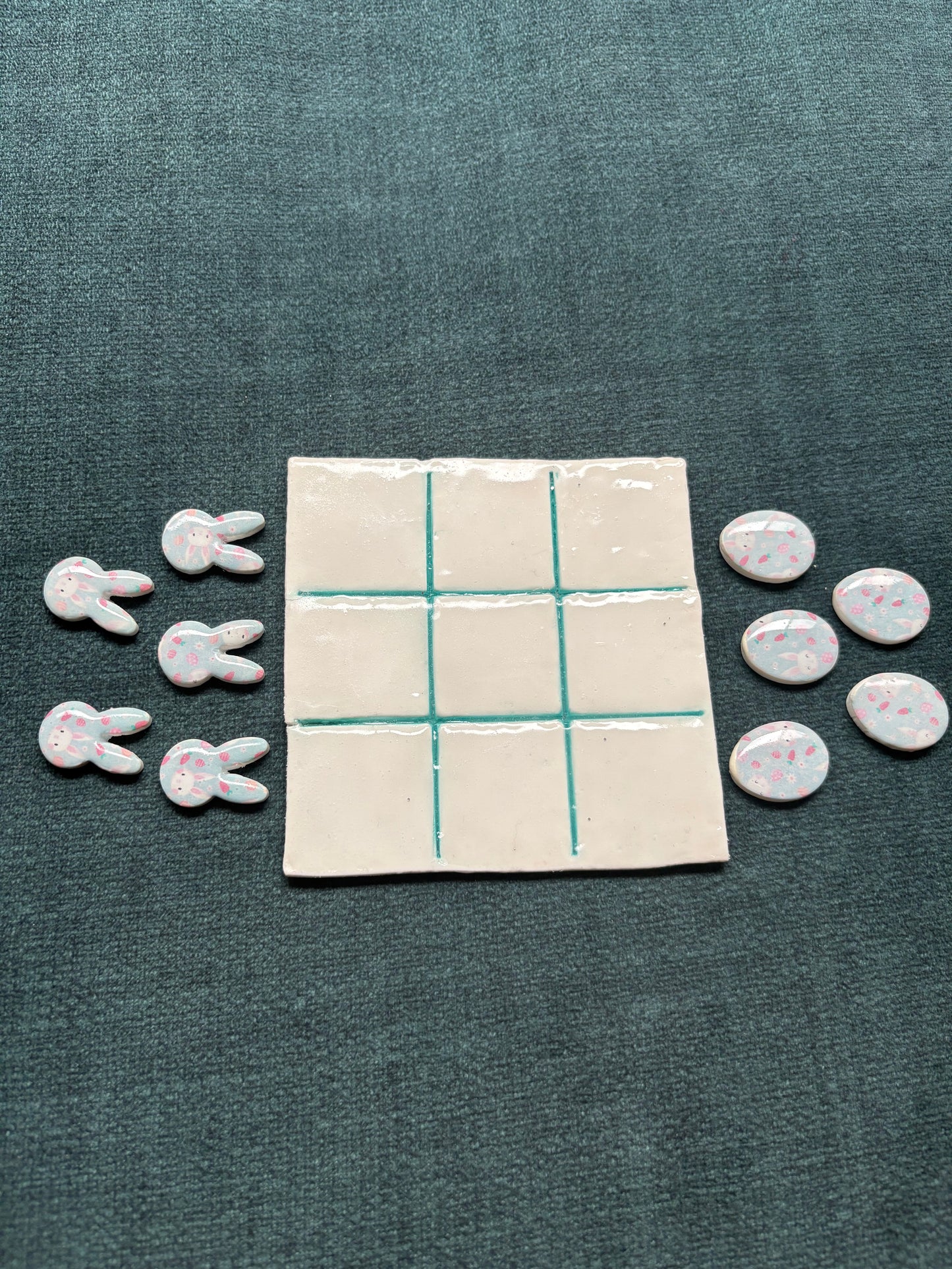 🐰 Easter Bunny Tic Tac Toe Set