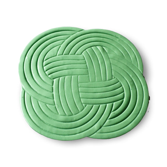 Pale Green Woven Coasters