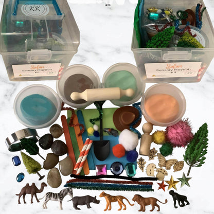Safari Sensory Playdoh Kit - Krafty Kat
