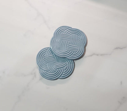 Sky Blue Woven Coasters