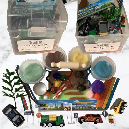 Traffic Sensory Playdoh Kit - Krafty Kat