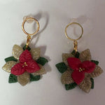 Christmas Poinsettia Dangle Studs - Krafty Kat